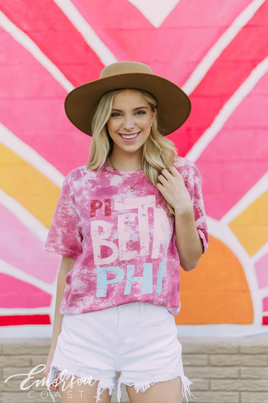 Pi Beta Phi Colorful Tie Dye PR Shirt