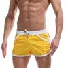 Pockets Solid Drawstring Mid-Waist Boxer