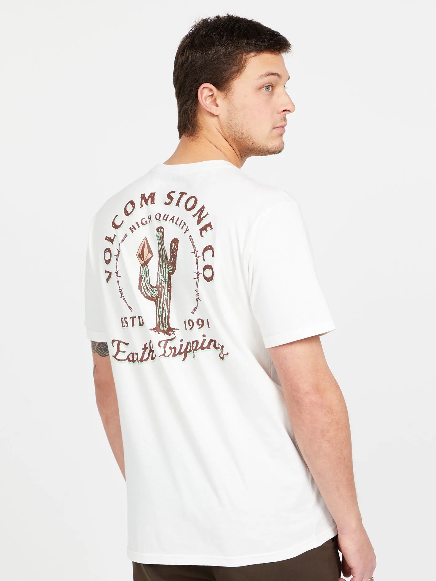 Prickly Farm To Yarn Short Sleeve Tee - Off White