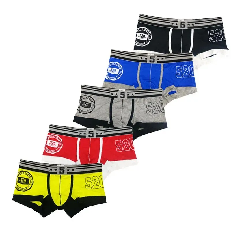 Printed Pattern 5Pcs Boxer Set