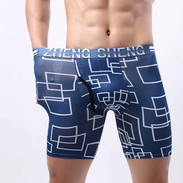 Printed Pattern Quick Dry Long Boxer