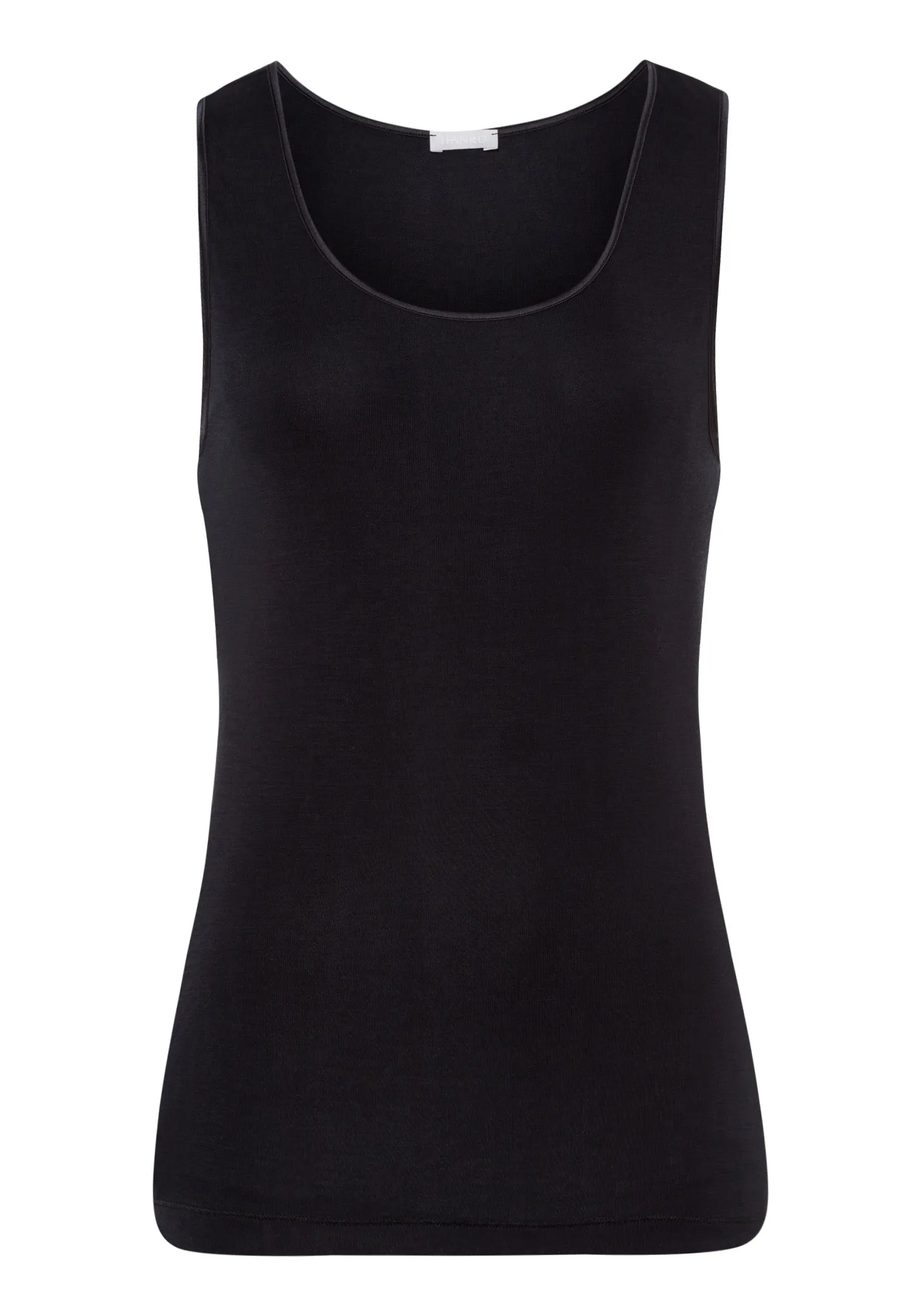 Pure Silk Silk Round Neck Tank Top | Black 71717-019