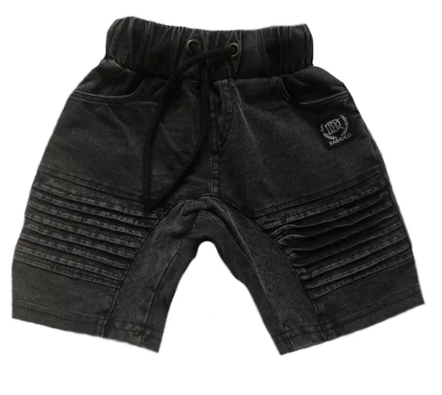 Quinn Stone Washed Black Shorts