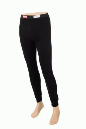 RaceQuip Fire Retardant Long John Underwear Bottoms - Black - Kids Medium - 4920903