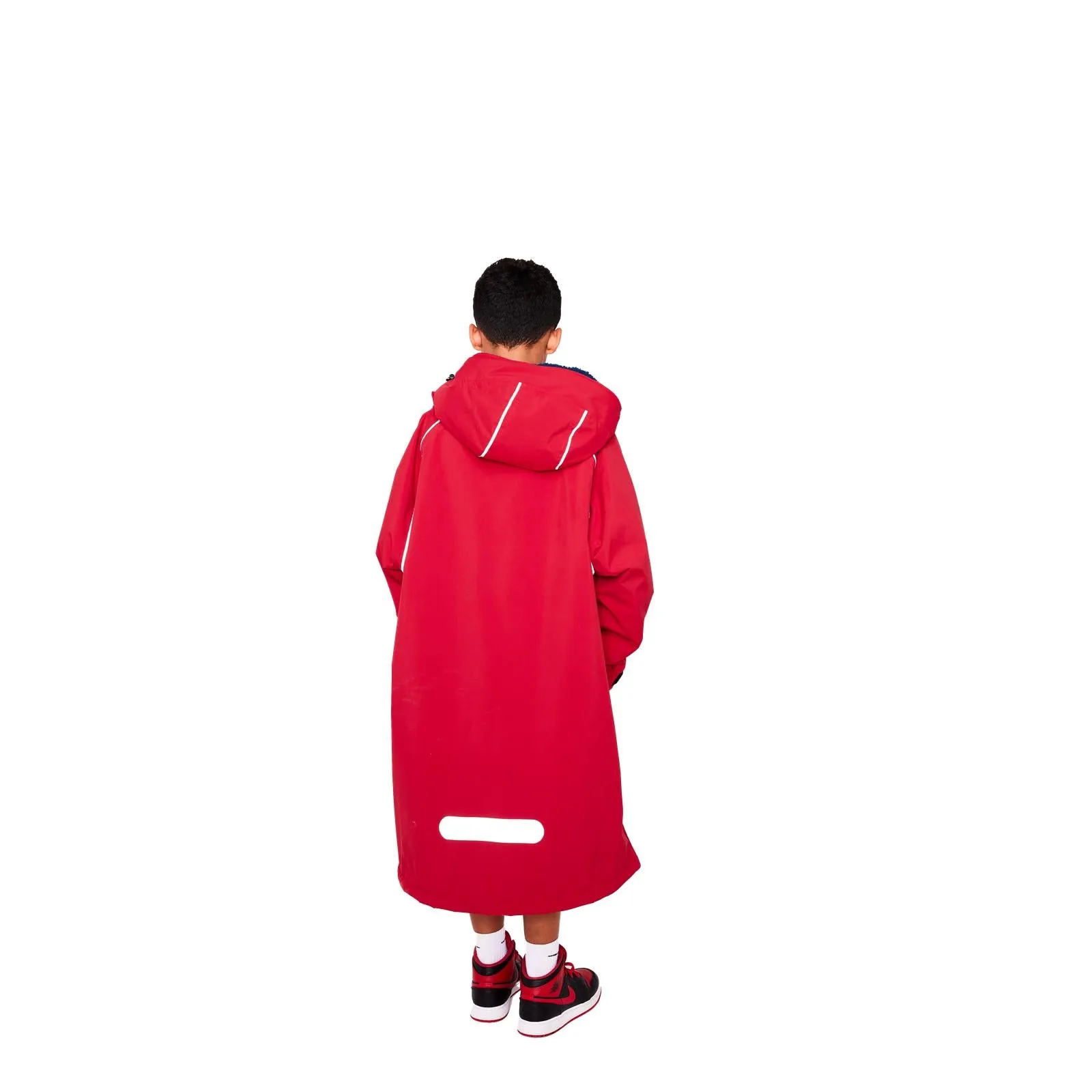 Red Kids Dry Pro Hooded Waterproof Changing Robe