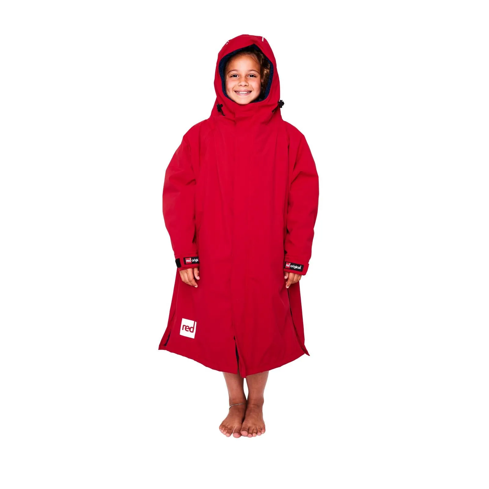 Red Kids Dry Pro Hooded Waterproof Changing Robe