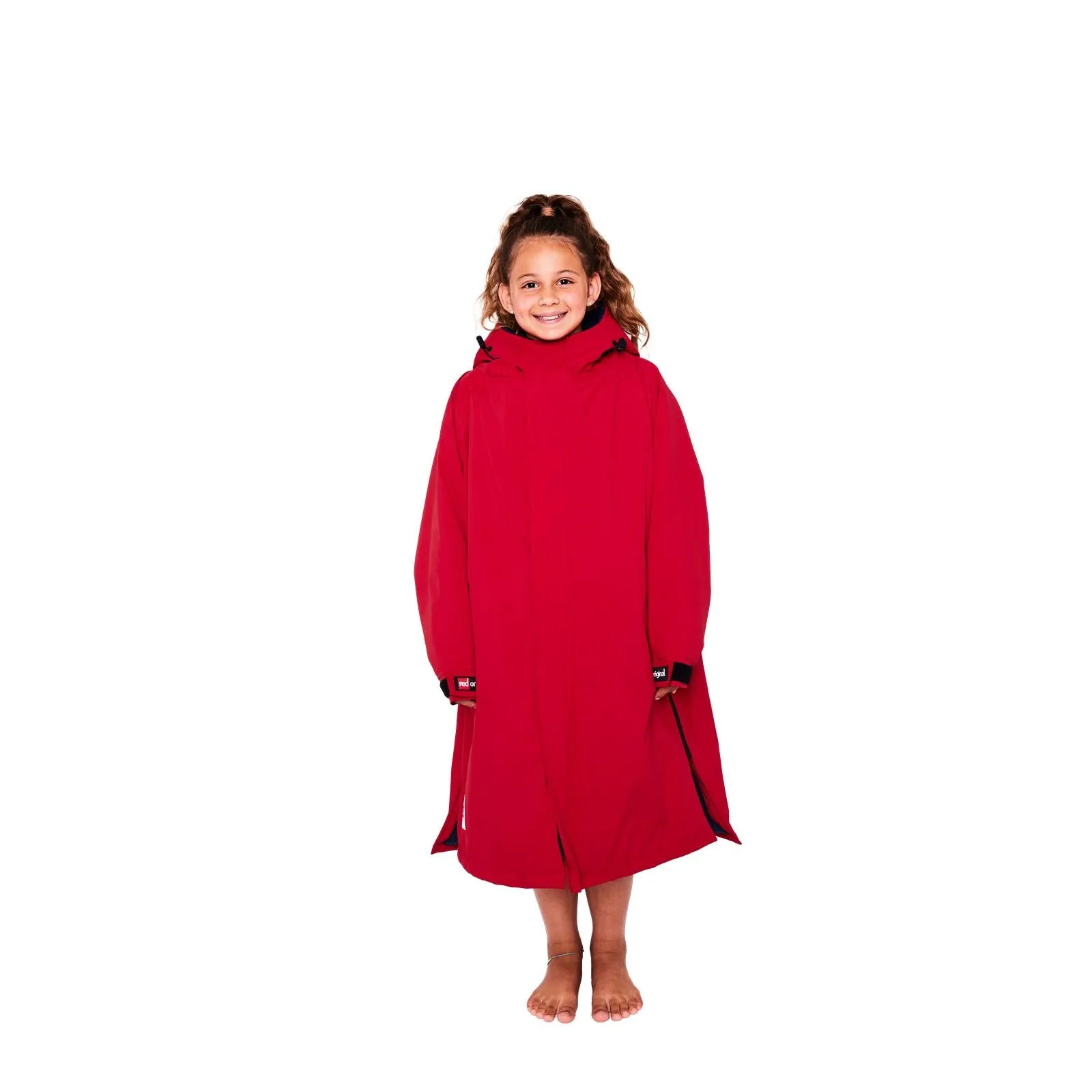 Red Kids Dry Pro Hooded Waterproof Changing Robe