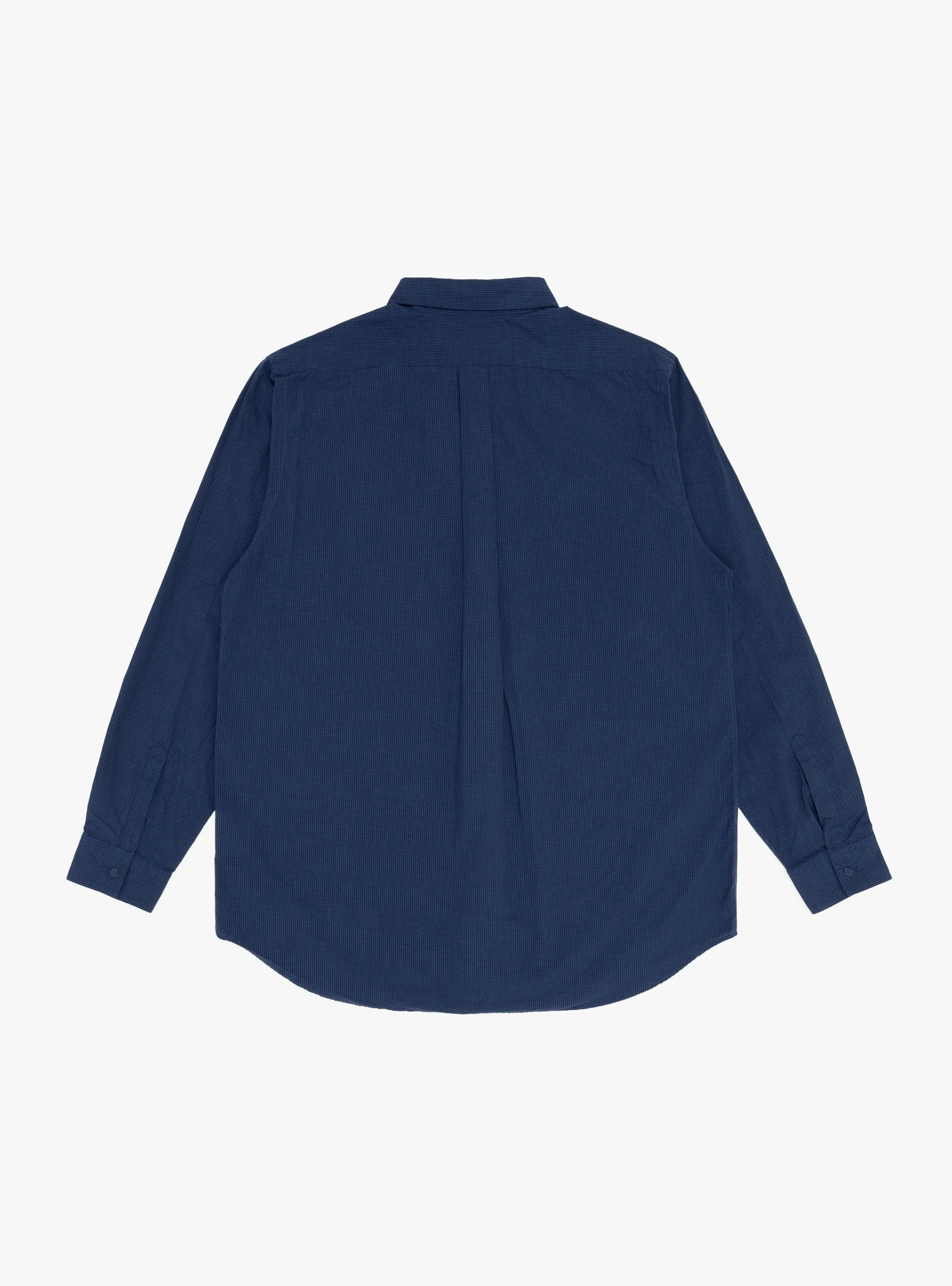 Regular Collar Wind Shirt Navy