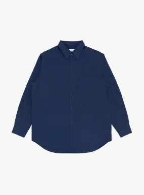 Regular Collar Wind Shirt Navy