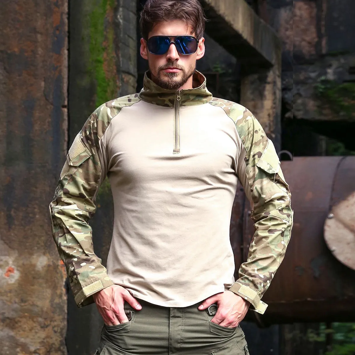 Rip-Stop Long Sleeve Tactical Combat T Shirt