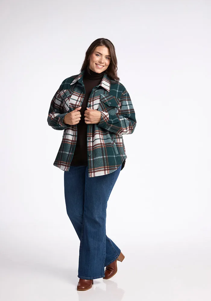 Sawyer Shacket - Espresso Plaid