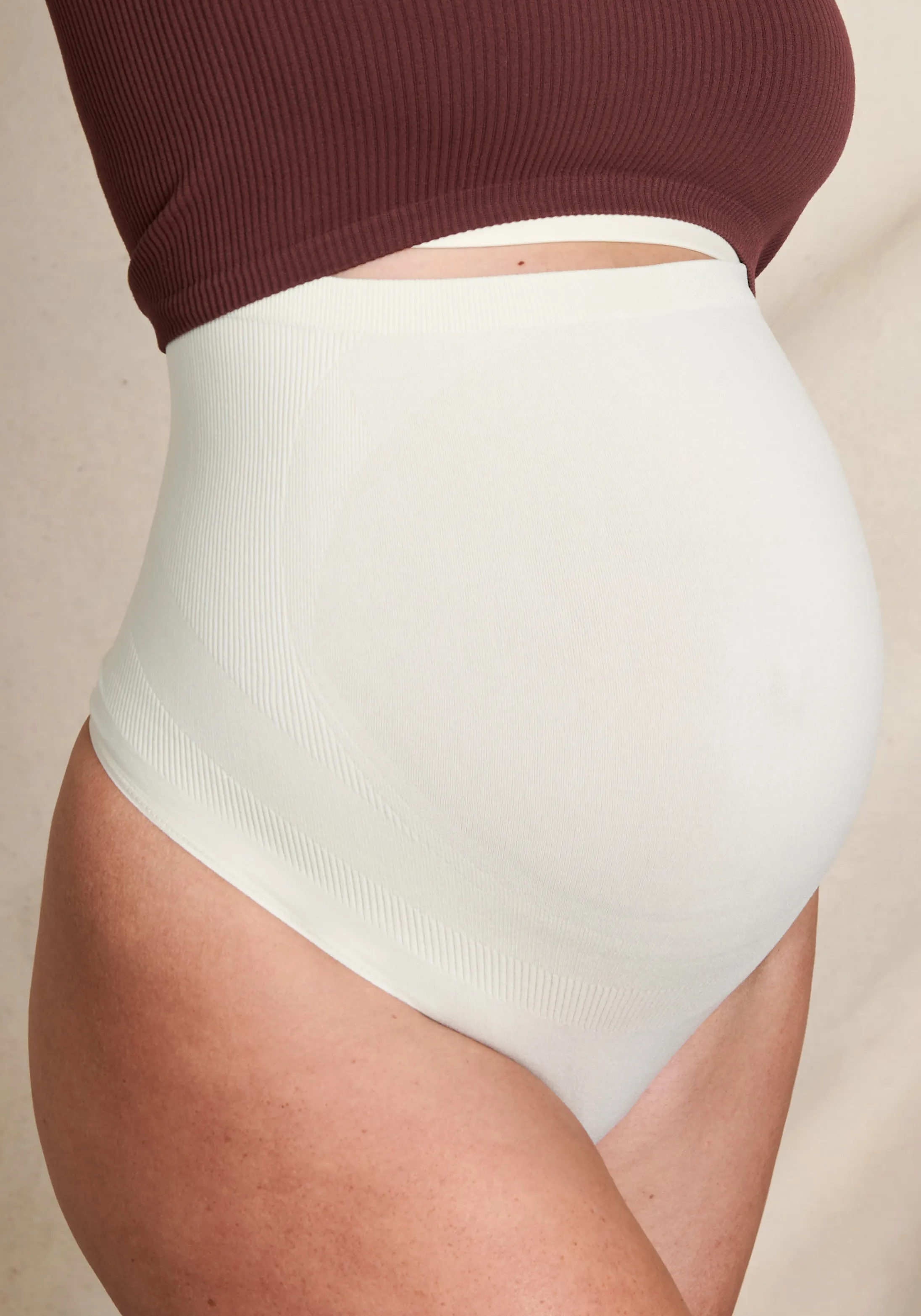 Seamless Maternity Over Belly Support Thong