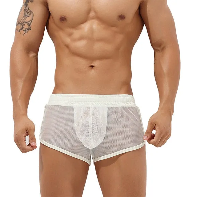 See-Through Mesh Sew Style Man Boxer