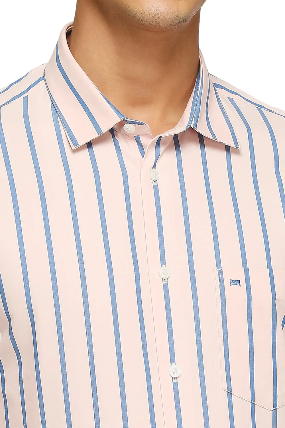 Slim Fit Cotton Stripes Shirts