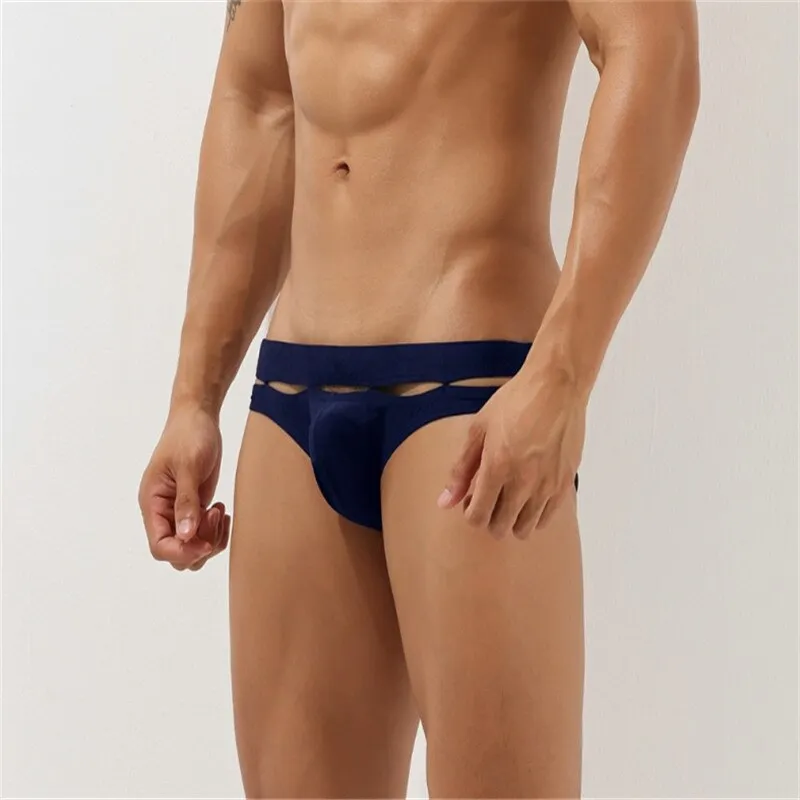 Solid Unique Cut-Out Design Brief Underwear