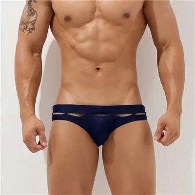 Solid Unique Cut-Out Design Brief Underwear