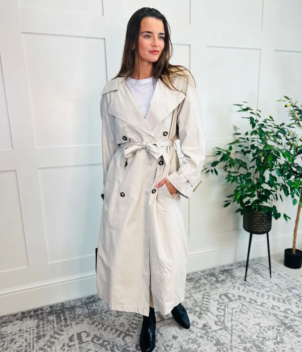 Stone Shower Resistant Trench Coat