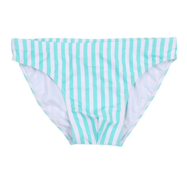 Striped Low Waist Nylon Briefs