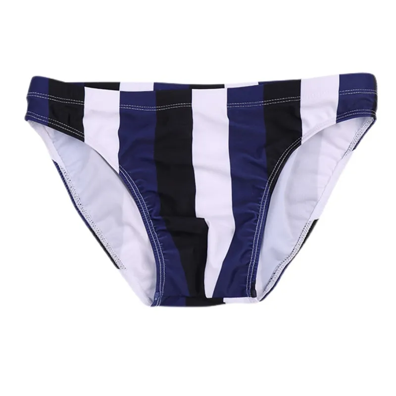 Striped Low Waist Nylon Briefs