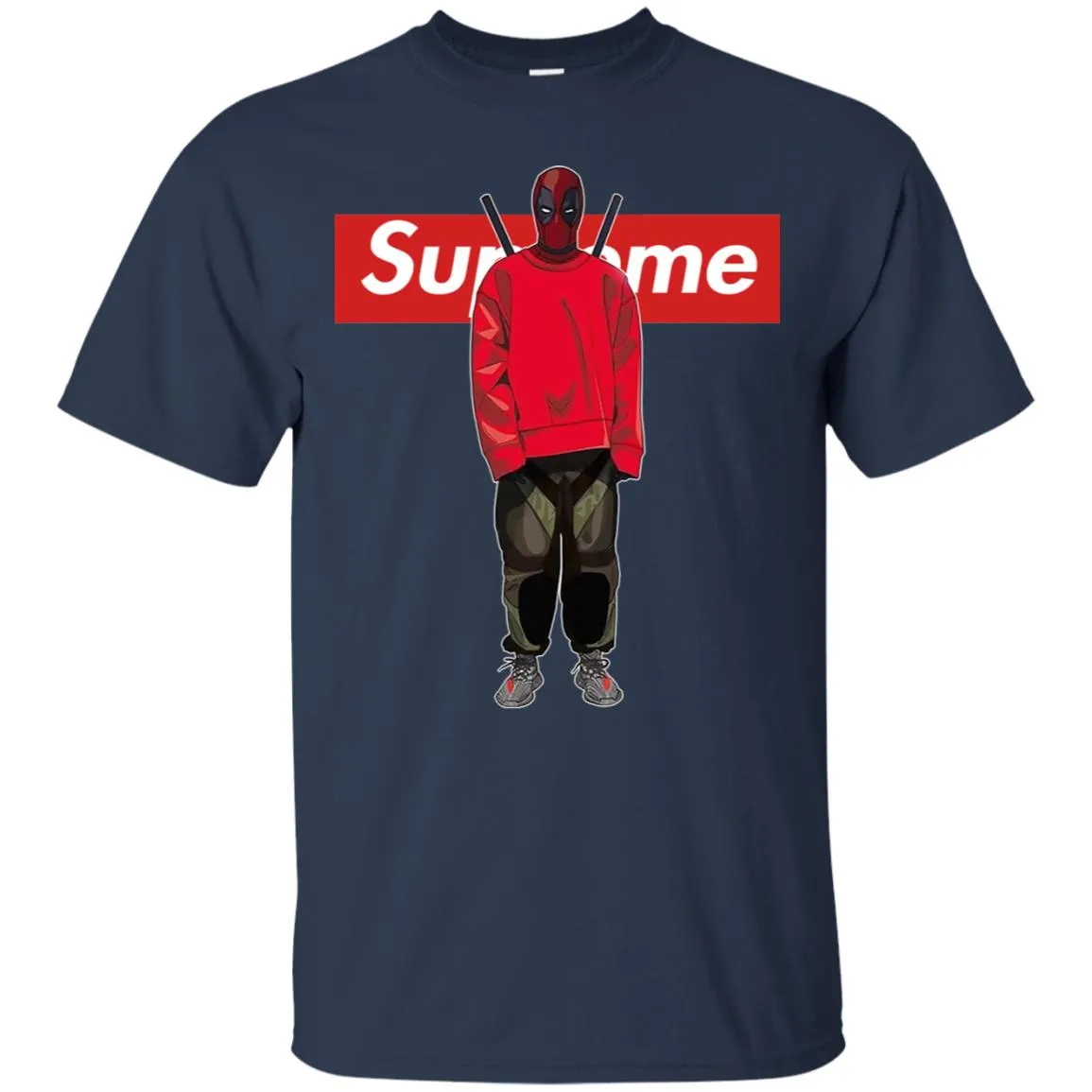 Supreme Deadpool Hiphop T-shirt Men Cotton T-Shirt