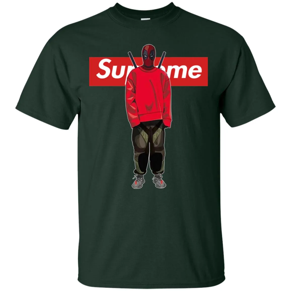 Supreme Deadpool Hiphop T-shirt Men Cotton T-Shirt