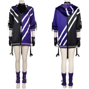 Tekken 8 Reina Women Black And Purple Outfit Party Carnival Halloween Cosplay Costume