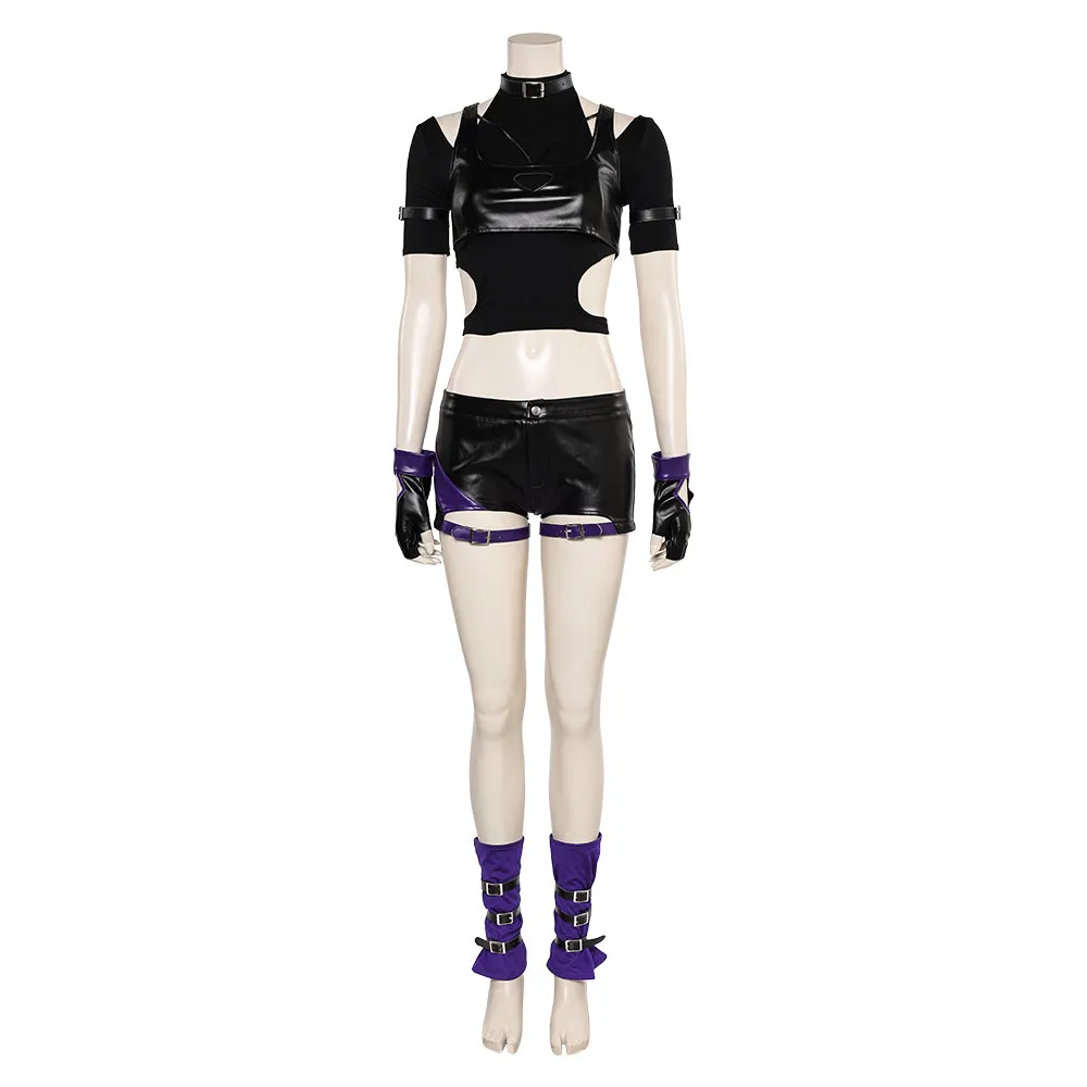 Tekken 8 Reina Women Black And Purple Outfit Party Carnival Halloween Cosplay Costume