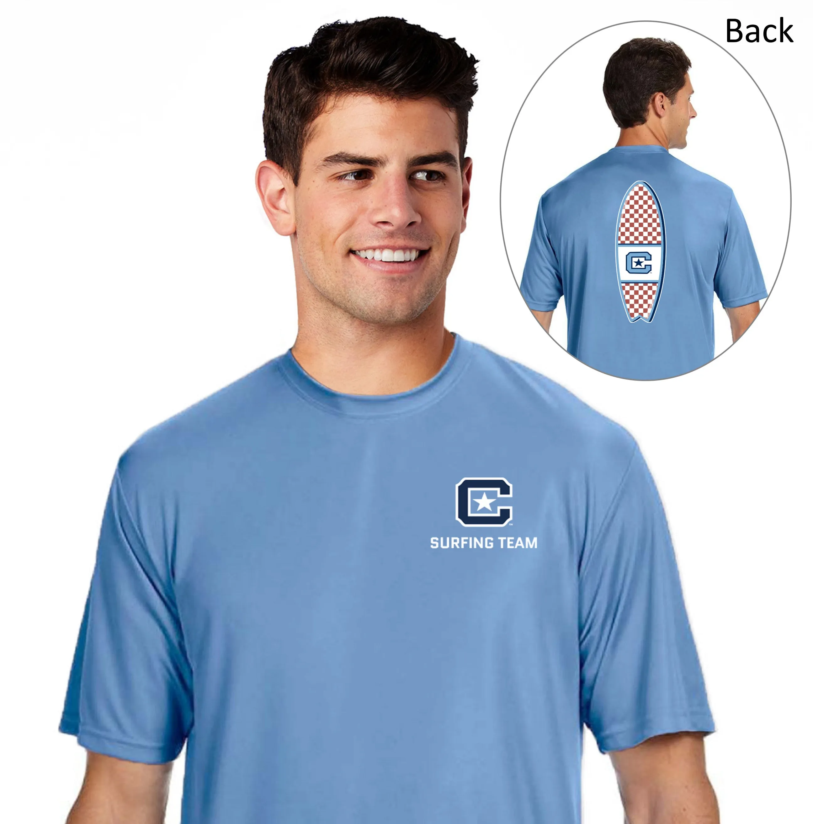 The Citadel, C Star, Club Sports - Surfing Team, A4 Men's Cooling Performance T-Shirt