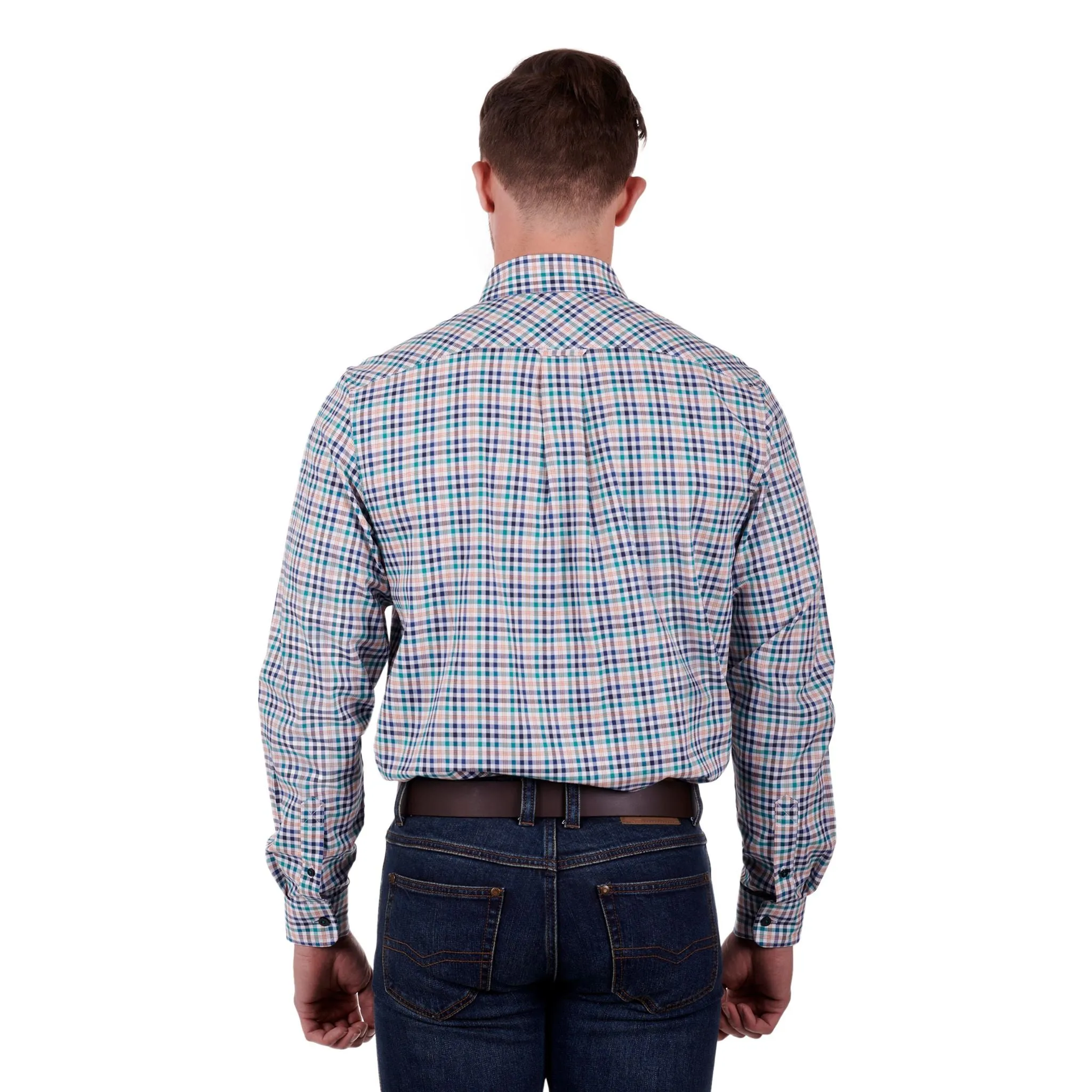 Thomas Cook Mens Whitburn Check 2-Pocket Long Sleeve Shirt