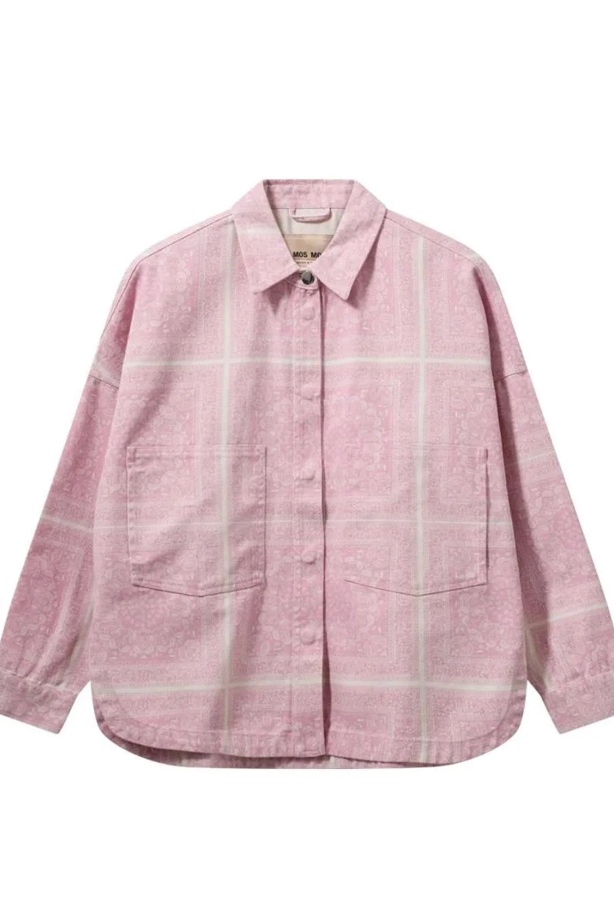 Tia Bandana Cotton Shirt Begonia Pink