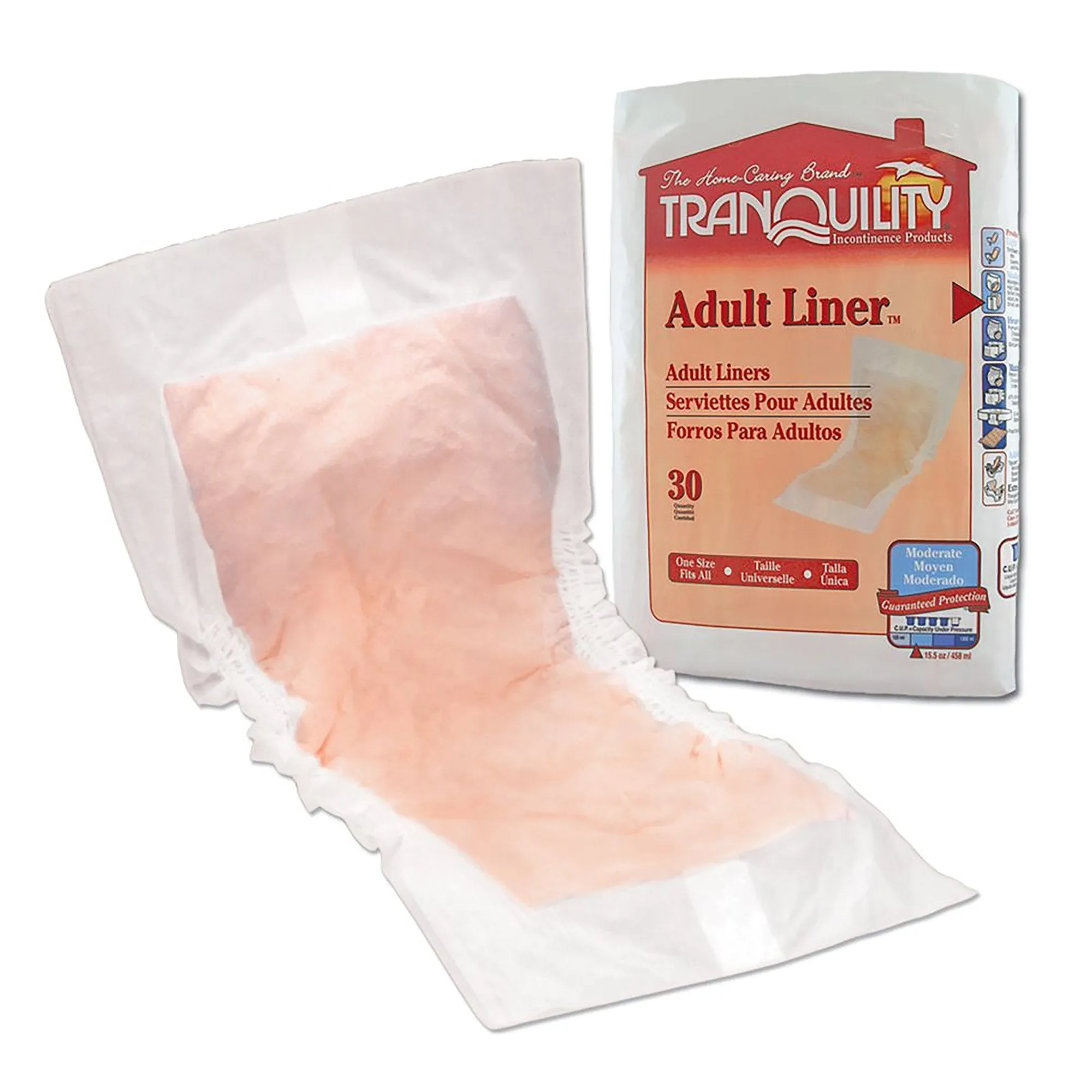 Tranquility® Moderate Incontinence Liner, 9 x 24 Inch