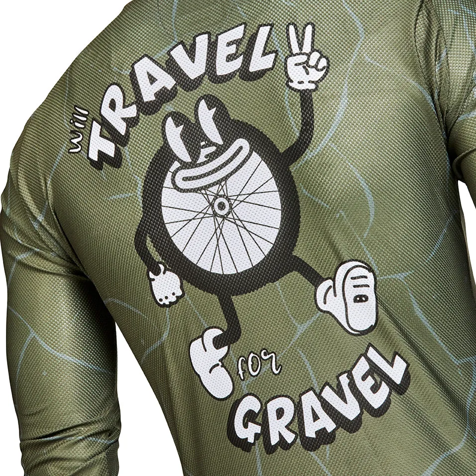 Travel For Gravel  Long Sleeve Gravel T-shirt