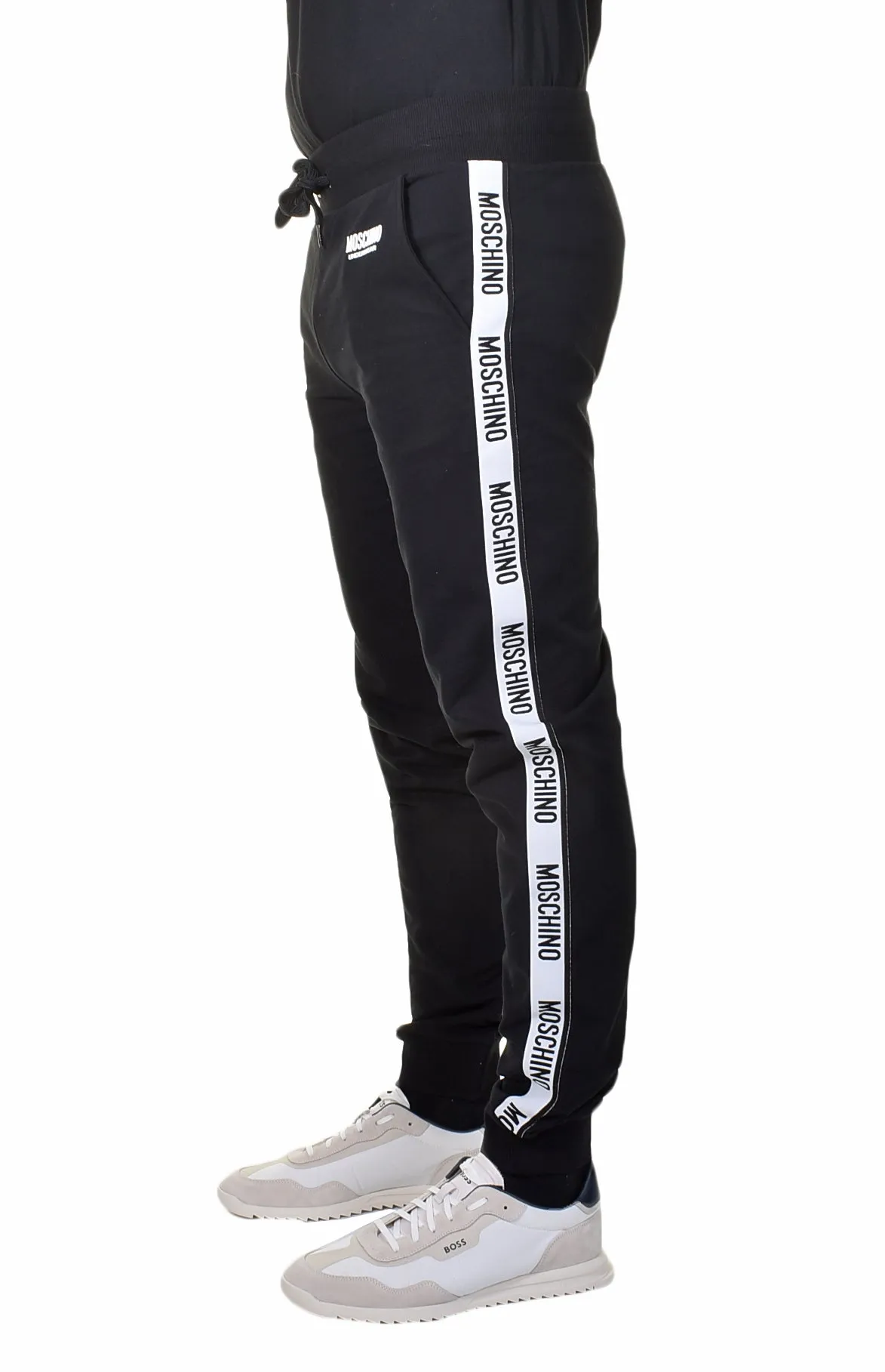 Underwear Mono Taped Jogging Bottoms Black White