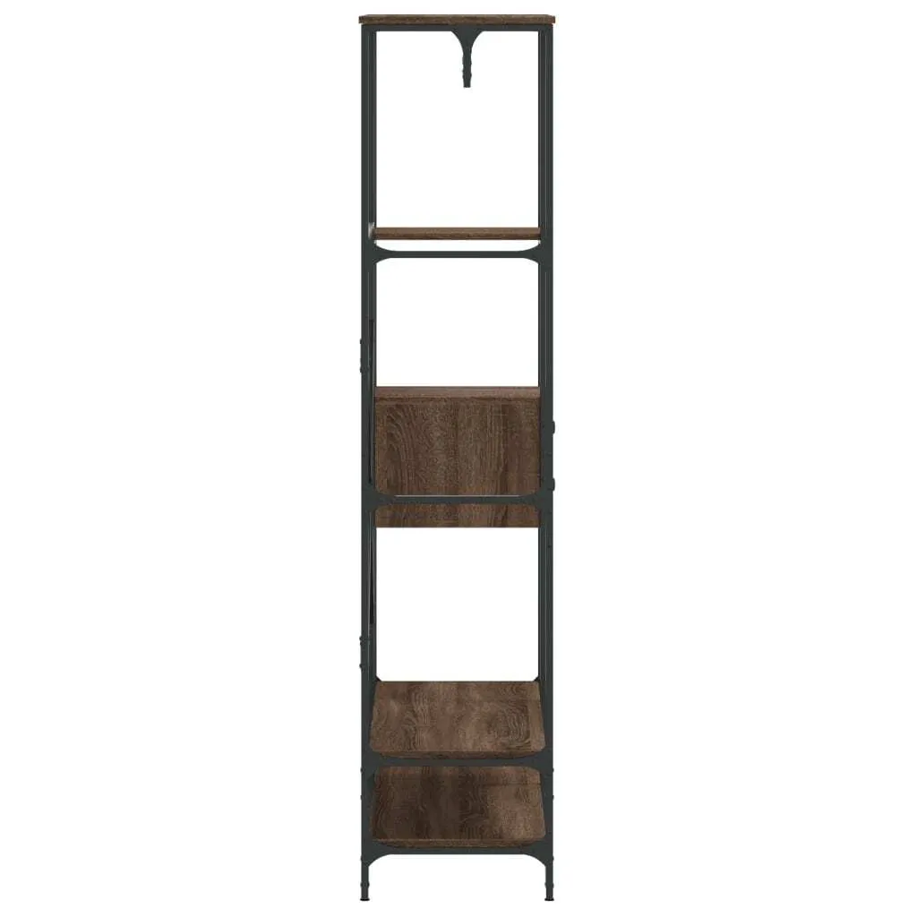 vidaXL Clothes Rack with Shelves Brown Oak Engineered Wood