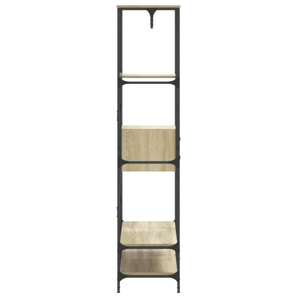 vidaXL Clothes Rack with Shelves Sonoma Oak Engineered Wood