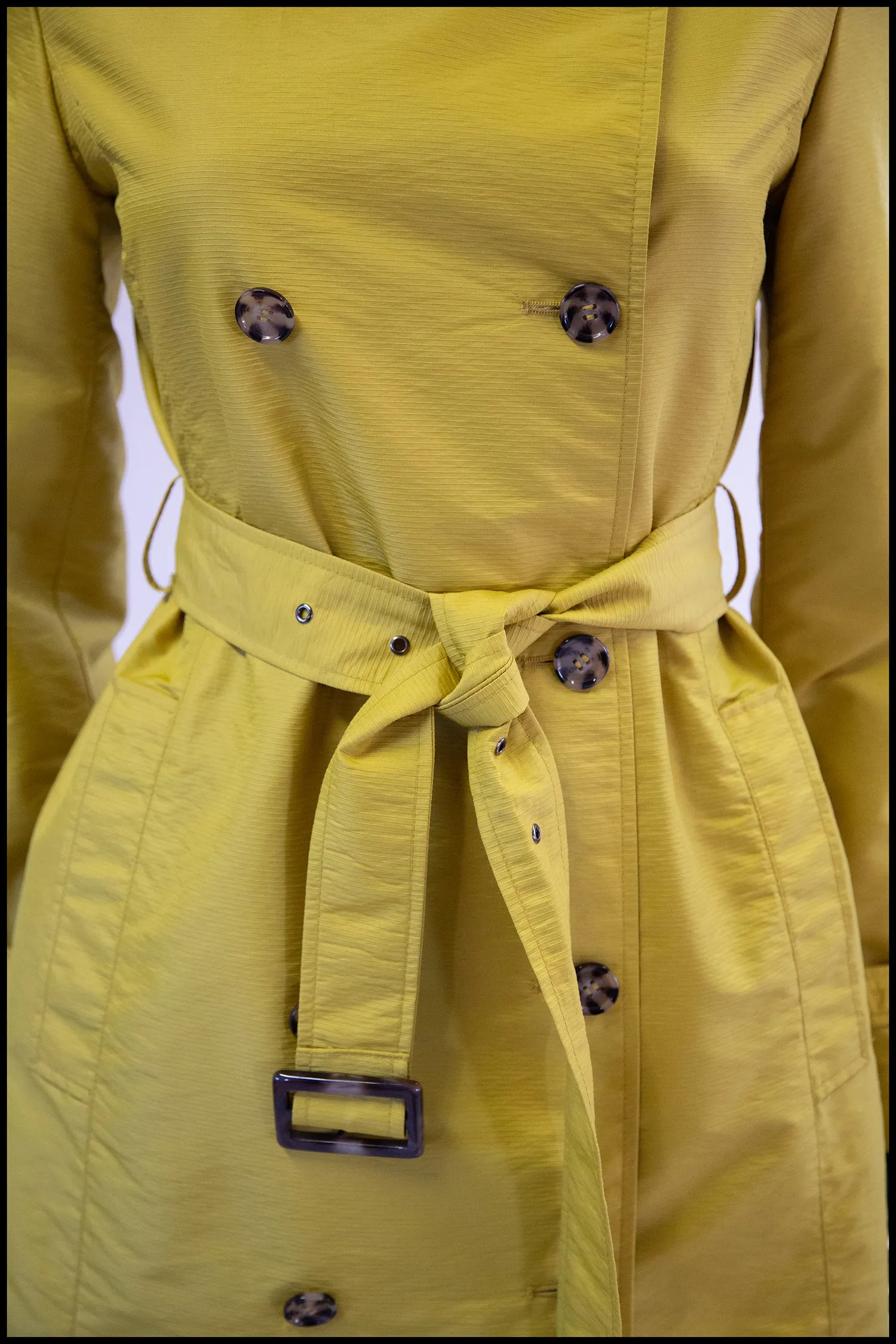 Vintage Yellow Four Seasons Trench Coat