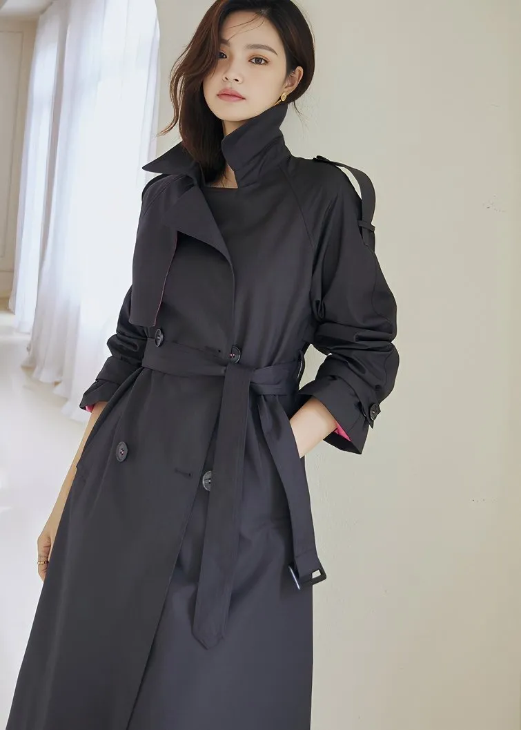 WAIST TIE MIDI TRENCH COAT