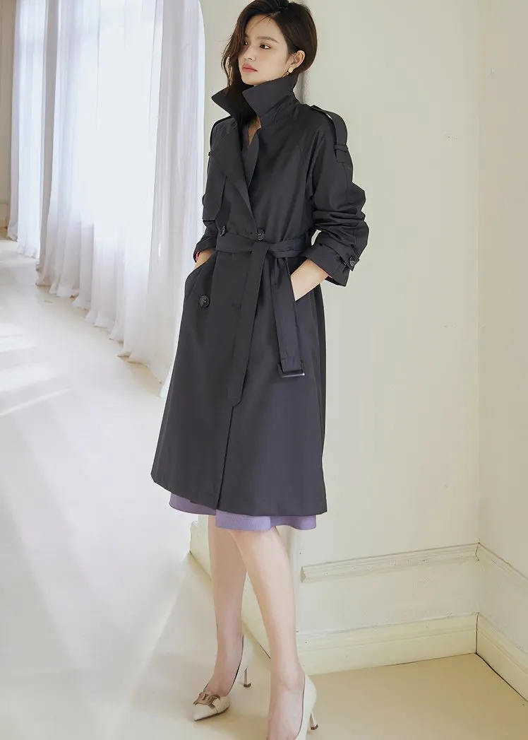 WAIST TIE MIDI TRENCH COAT