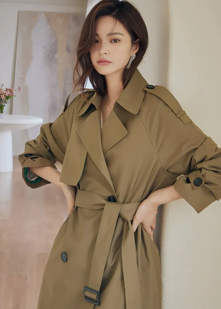 WAIST TIE MIDI TRENCH COAT