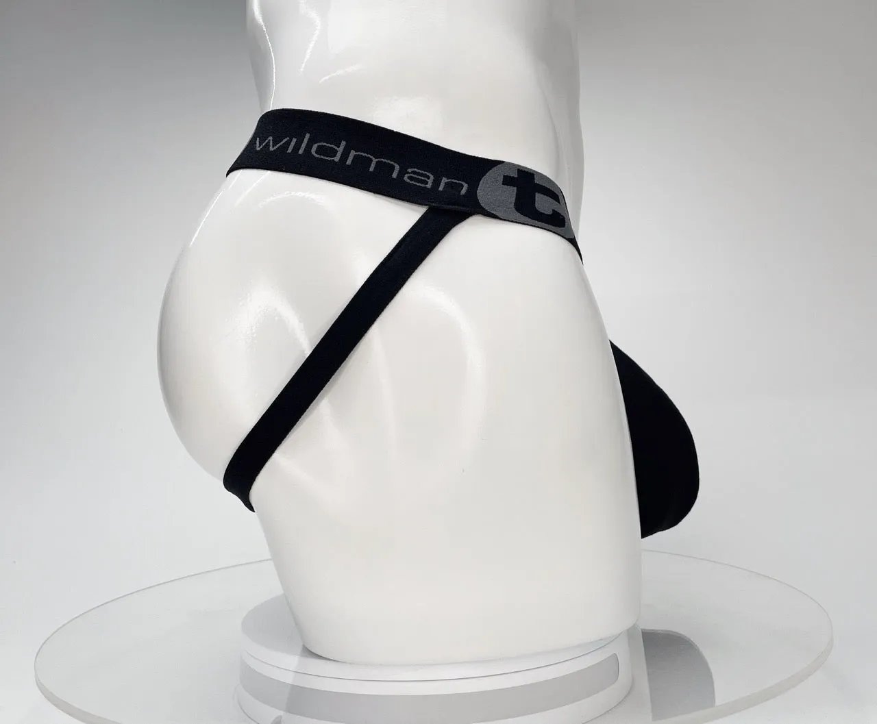 WildmanT Cotton Monster Cock Jockstrap Black