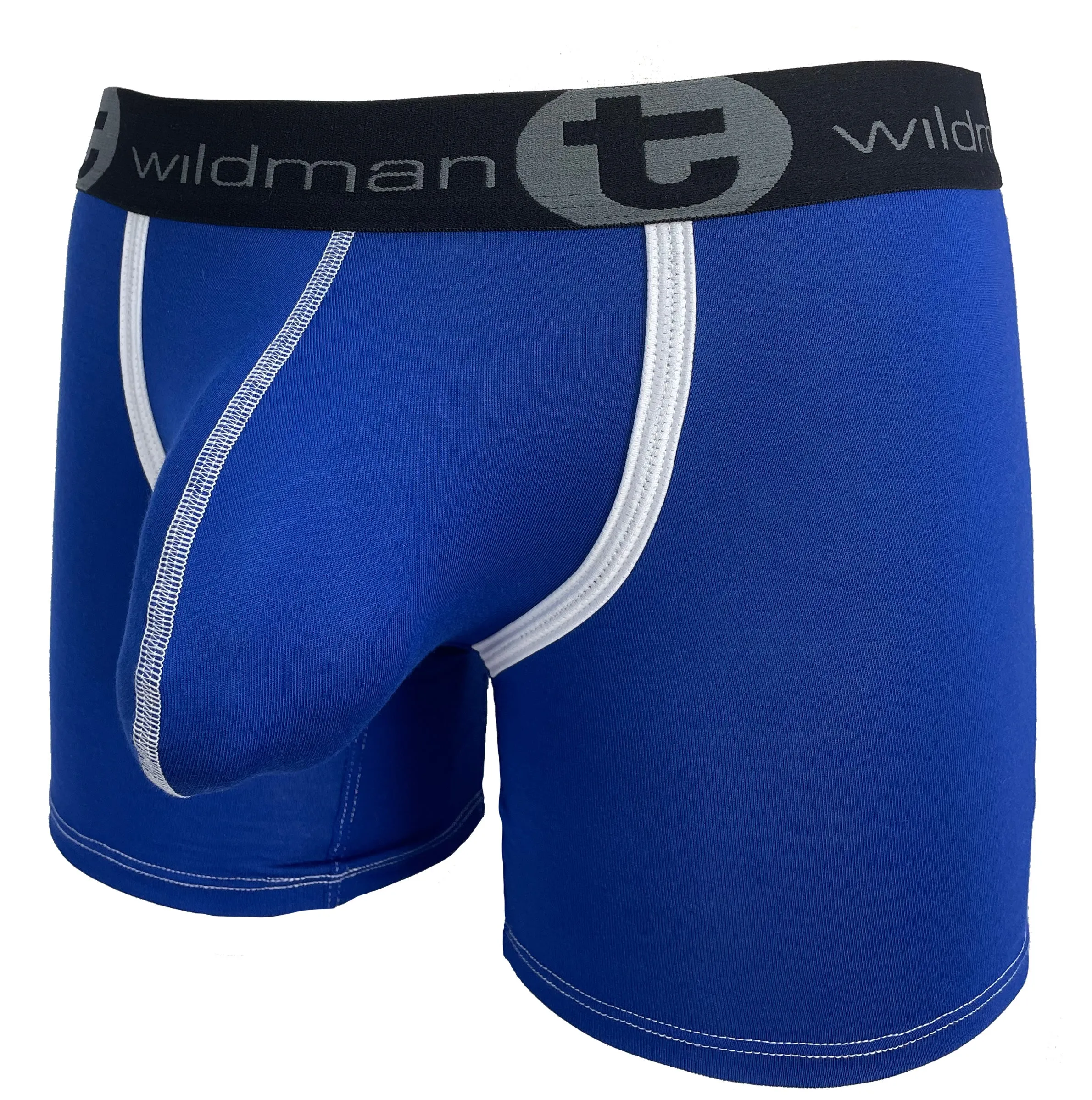 WildmanT Modal Big Boy Pouch 5" Inseam Boxer Brief Royal Blue