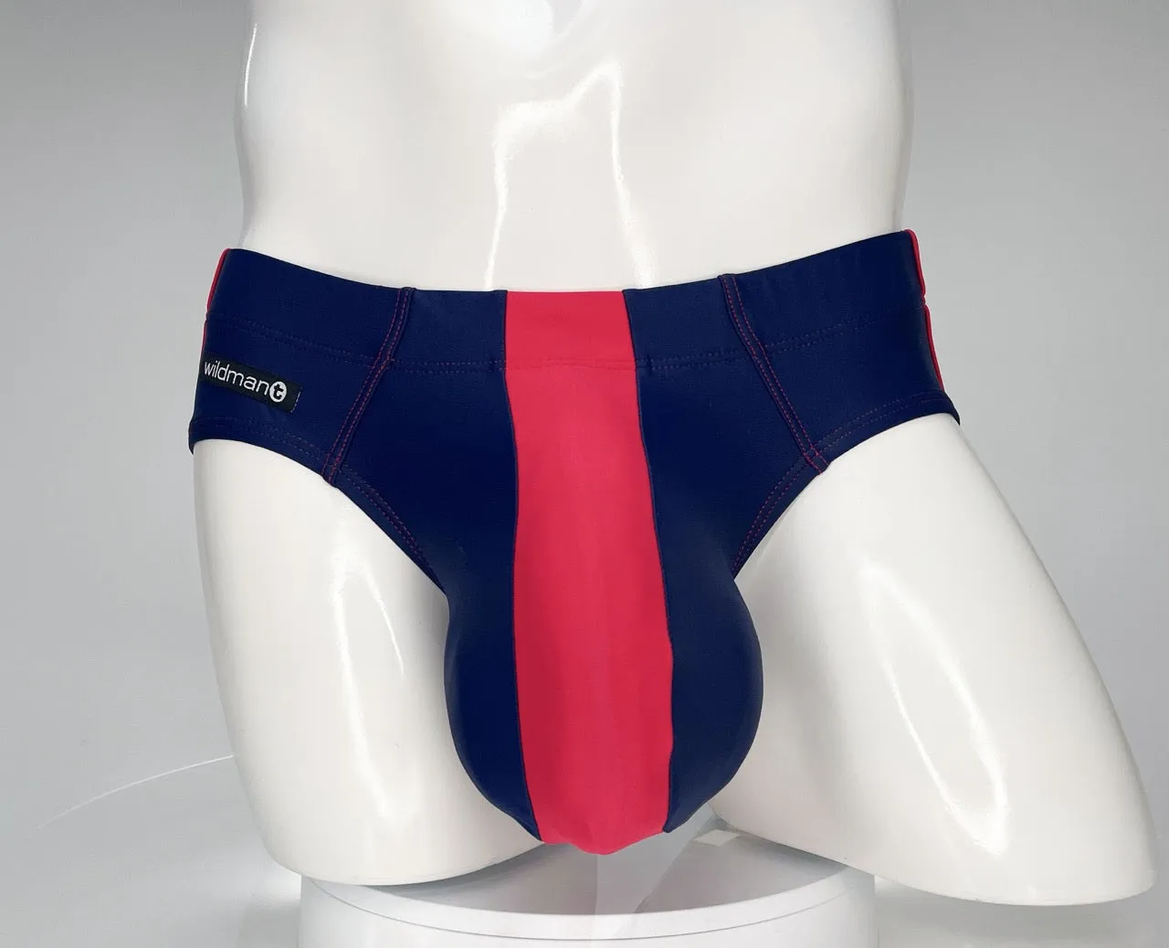 WildmanT Monster Cock Swim Brief Navy/Red