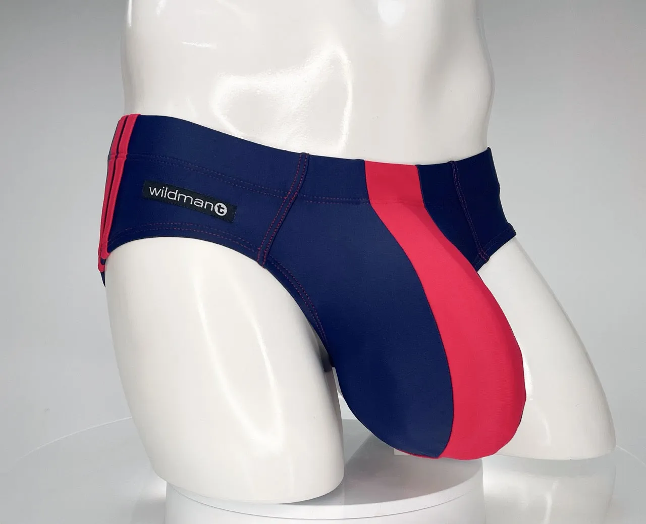 WildmanT Monster Cock Swim Brief Navy/Red