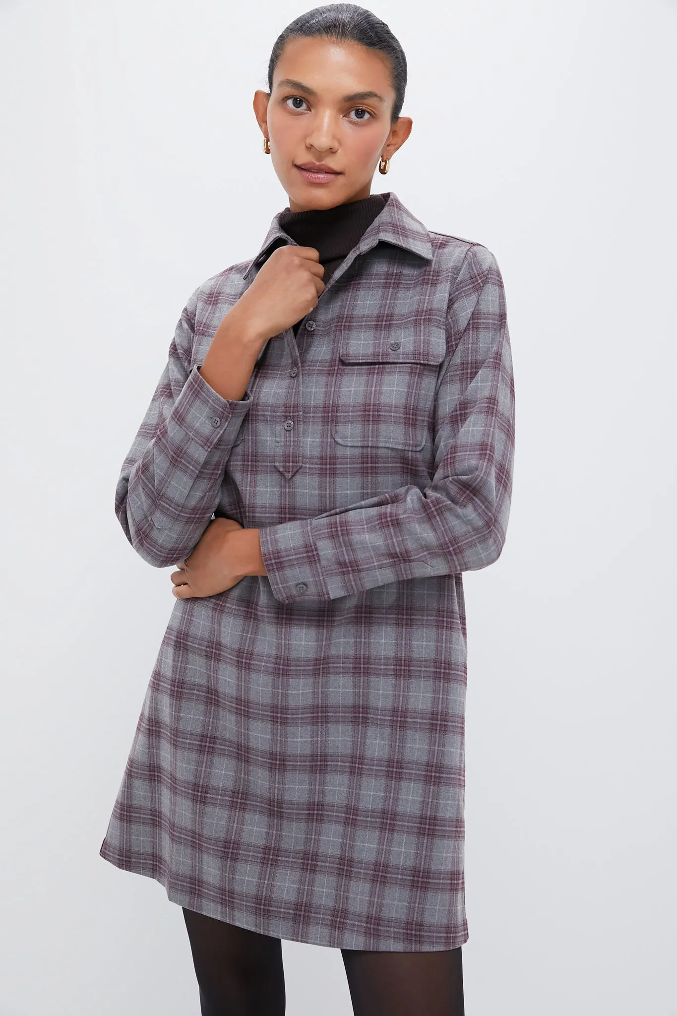 Winetasting Plaid Mary Tyler Dress