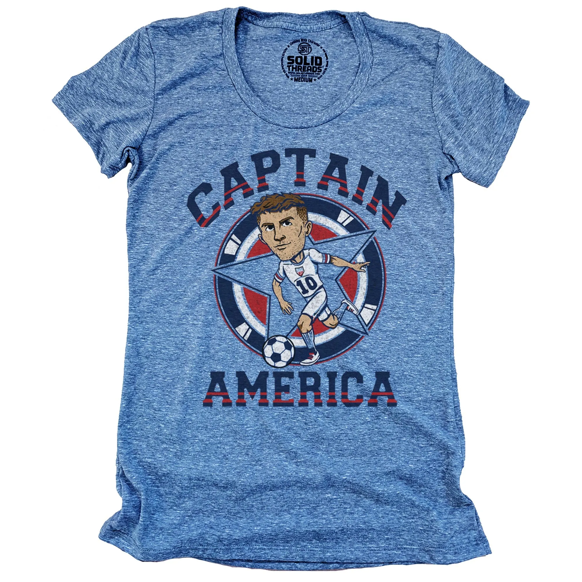 Women's Captain America Soccer T-shirt